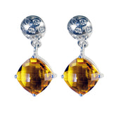 Bella Yellow Gemstone Stud Earrings for Every Occasion Citrine Yellow Stud